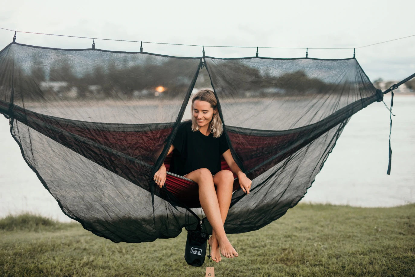 Recycled Hammock and Bug Net Combo